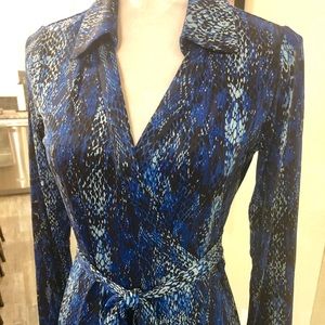Calvin Klein Long Sleeve Wrap Dress